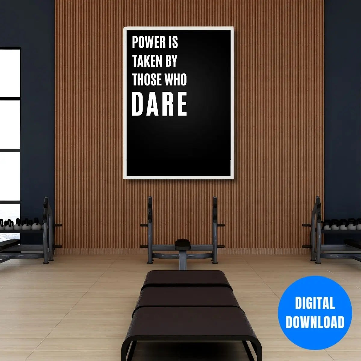 Bold leadership quote poster Power Is Taken By Those Who Dare motivational wall decor for startup office workspace