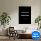 Stop procrastinating motivational poster with bold typography Only Doing The Work quote productivity mindset wall art for entrepreneurs and creators